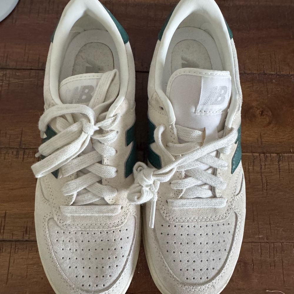 New Balance Cream and White Athletic Shoes
